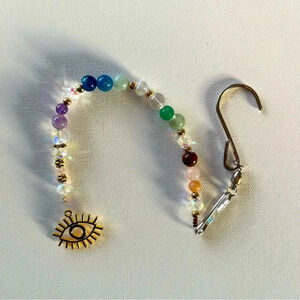 ✨🧿Handmade evil eye crystal suncatcher w/ crystal prism 🌞 Window or car …